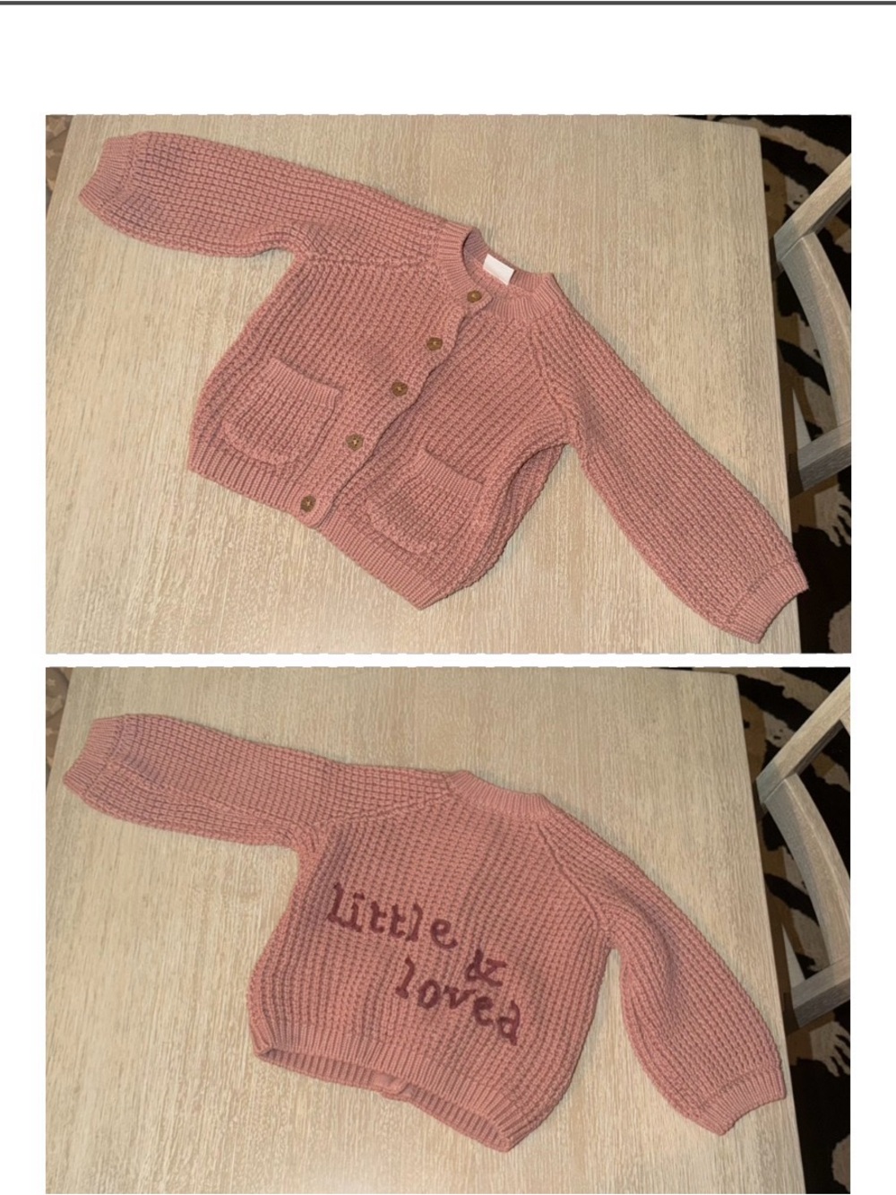 Next Baby Cardigan - 'Little & Loved' size 6-9 months